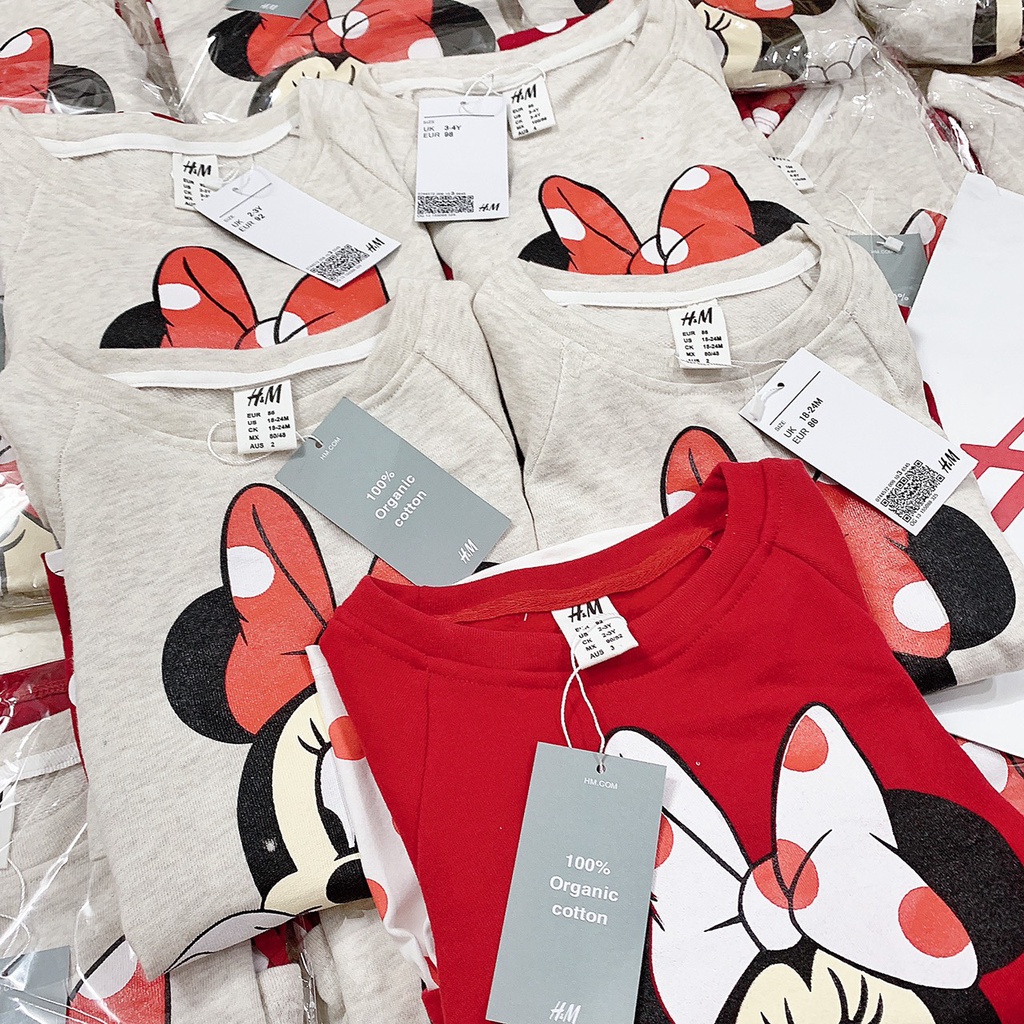 Váy nỉ Mickey HM xuất dư chất mềm cực đẹp cho bé gái