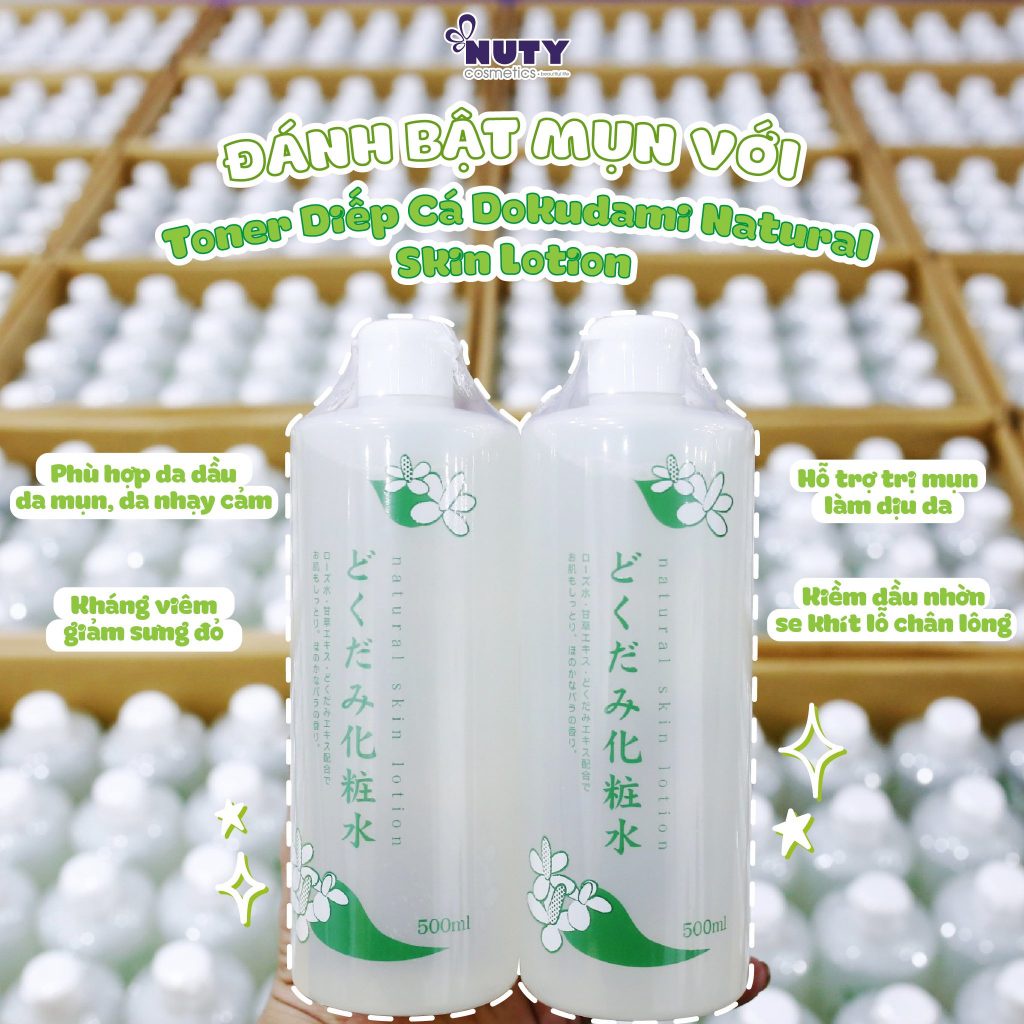 Nước Hoa Hồng Tía Tô Diếp Cá Dokudami Natural Skin Lotion