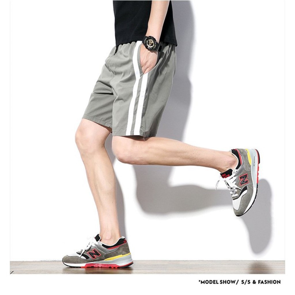 Quần Đùi Nam 2 Sọc Kiểu Dáng Hàn Quốc- Hot Trend 2021