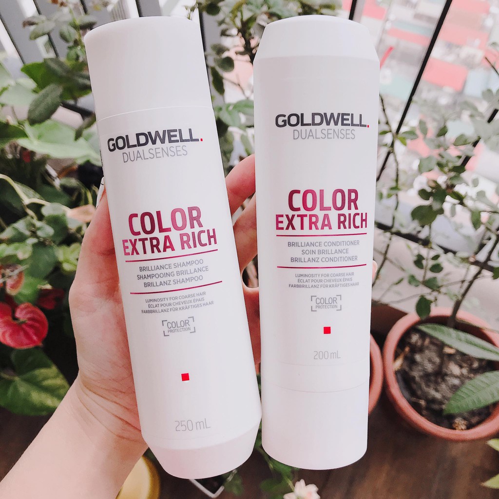 Cặp gội xã giữ màu GOLDWELL COLOR EXTRA RICH 250ml/200ml