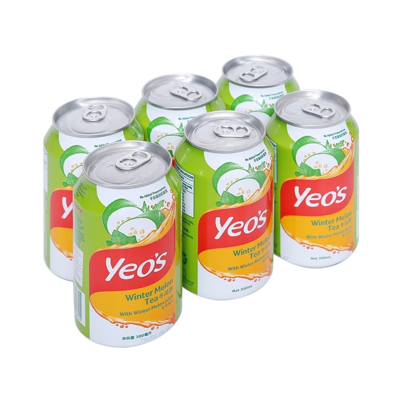 Lốc 6 lon trà bí đao Yeo’s 300ml