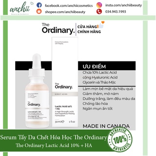 [TOP 1 UY TÍN] Serum Thanh Lọc Da The Ordinary Lactic Acid 5%/ 10% + HA