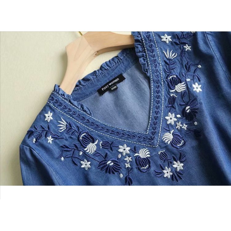 ÁO BÒ BOHEMIAN THÊU HOA