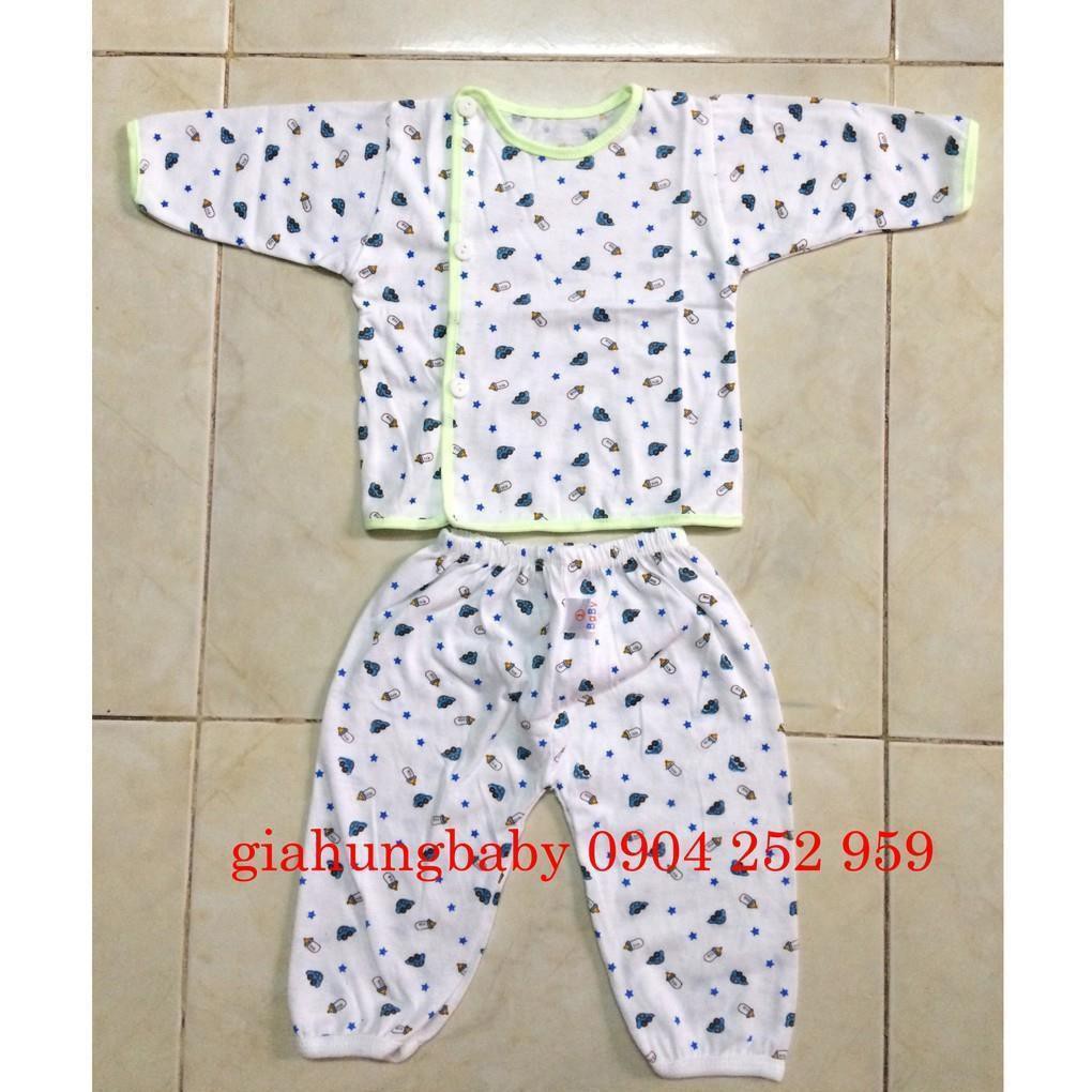 bộ quần áo sơ sinh bình sữa 100% cotton hàng Việt Nam cho bé