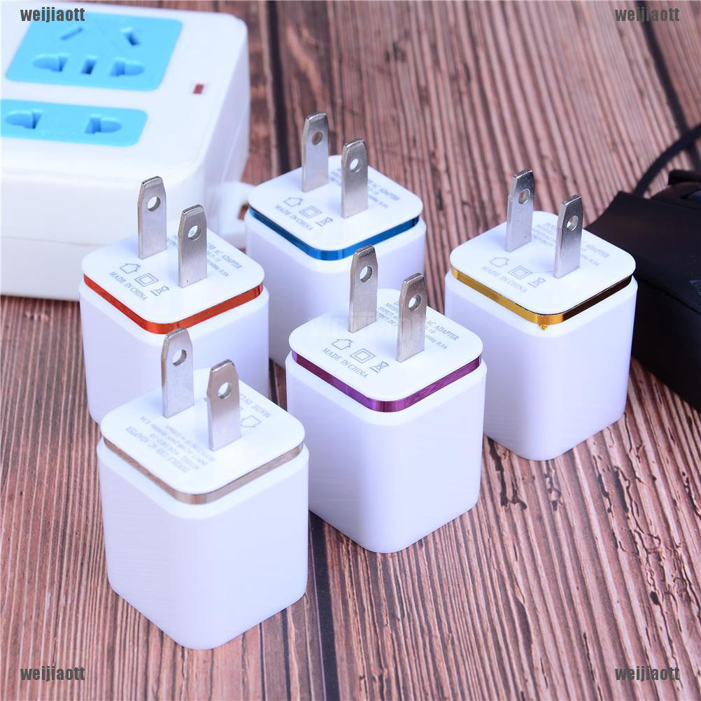1 Phích Cắm Sạc US 2.1A / 1A Cho Điện Thoại