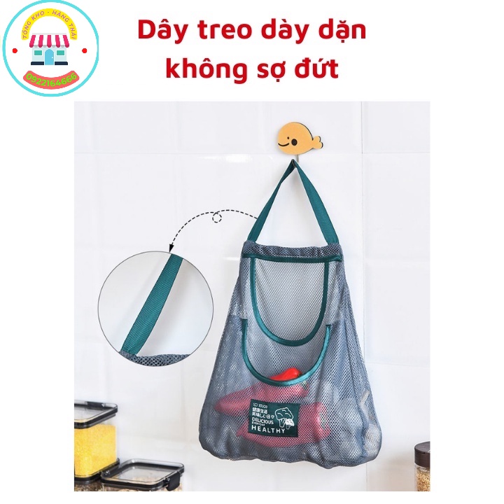 Túi Đựng Hành Tỏi, Rau, Củ Treo Nhà Bếp Tiện Dụng Thiết Kế Miệng Rộng , Miệng Túi Được Viền May Chắc Chắn ( SP002222)