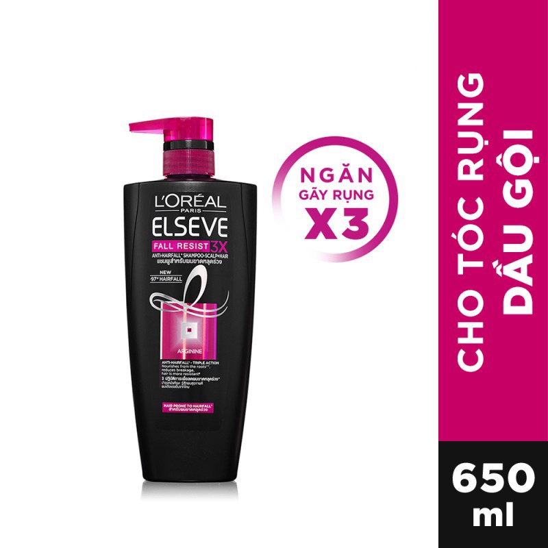 Dầu gội ngăn gãy rụng tóc L'Oreal Paris Elseve Fall Resist 3X Shampoo 170 - 330 - 650ml | WebRaoVat - webraovat.net.vn