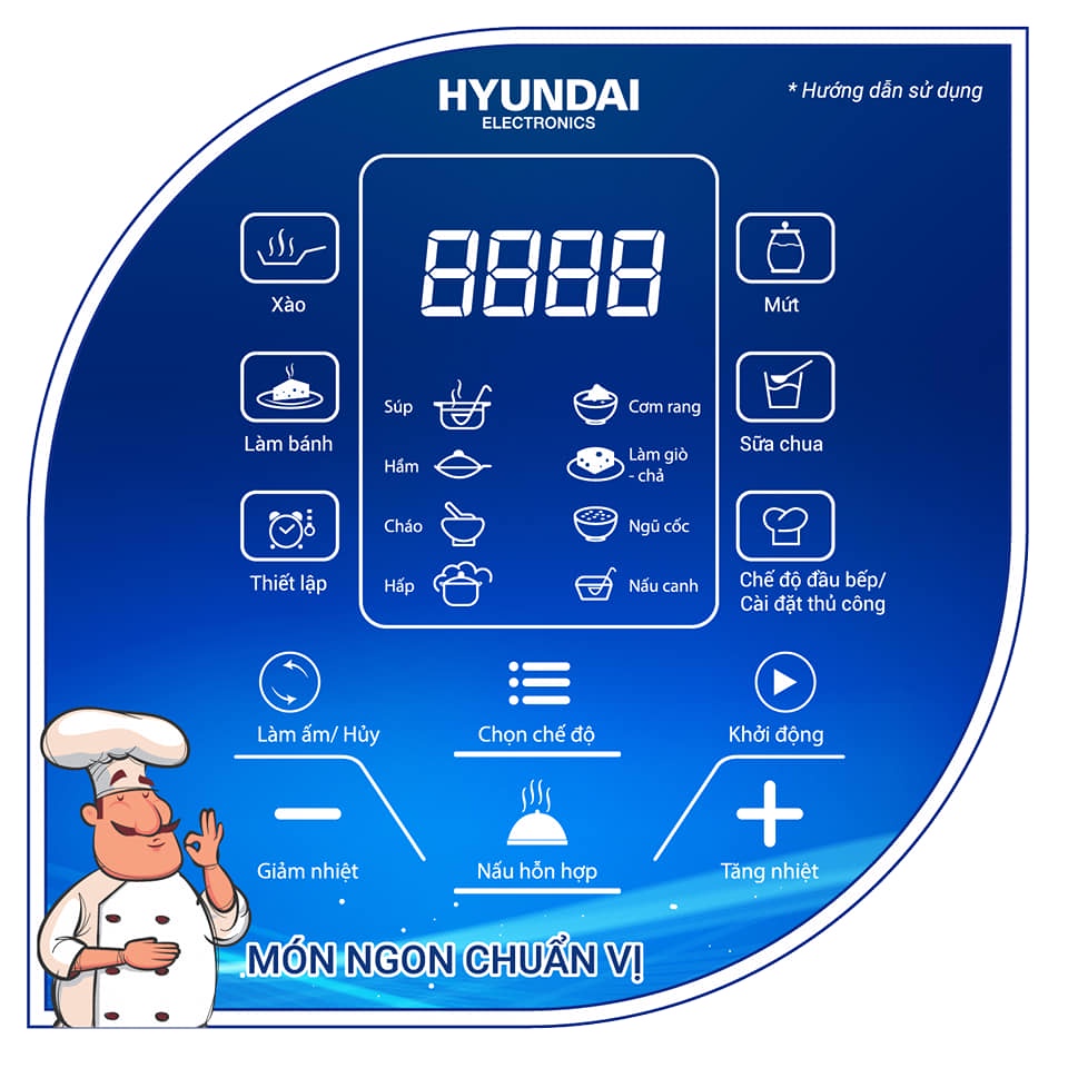 Nồi hầm điện tử Hyundai HDE-2500S, Dung tích 6L, Công suất 900W, Bảo hành 12 tháng