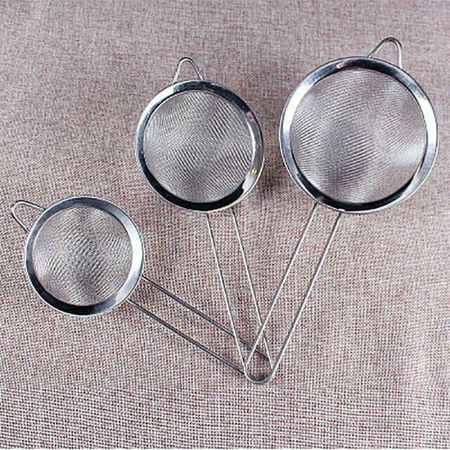 Rây  8cm lọc cháo, bột, cua bằng INOX 2 lớp siêu mịn