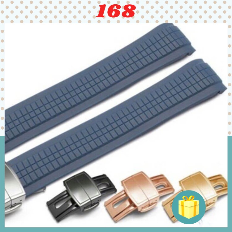 Dây Đồng Hồ, Patek Philippe, Dây đồng hồ nam, chất liệu cao su, mềm mại không kích ứng da tay - donghokinhmat168