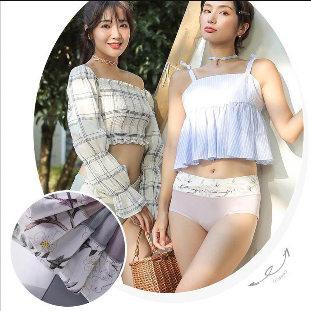 Quần Lót Nữ Cạp Cao-Quần Lót Cotton Gen Bụng Kháng Khuẩn Hoa Lá Thanh Nhã Cao Cấp S76