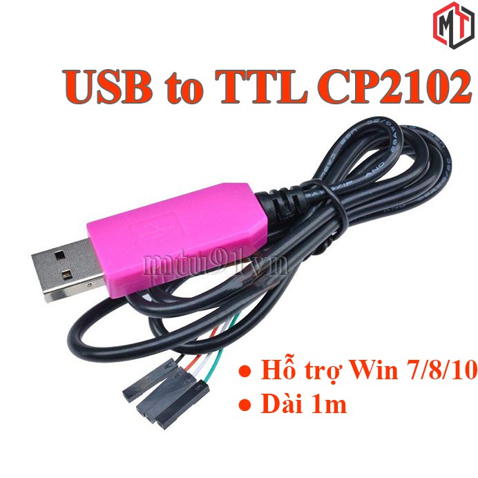 Cáp chuyển đổi USB sang TTL / RS232 (chip nạp CP2102) 1m