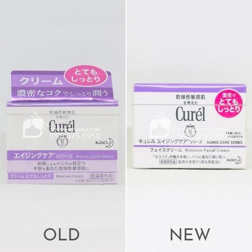 Kem dưỡng da nhạy cảm chống lão hoá Curel tím Aging Care 40g Nhật Bản