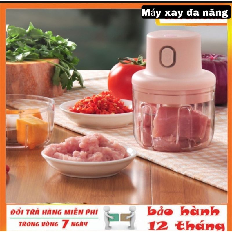 MÁY XAY ĐA NĂNG SẠC ĐIỆN THÔNG MINH 250ML. XAY TỎI ỚT VÀ RAU CỦ QUẢ