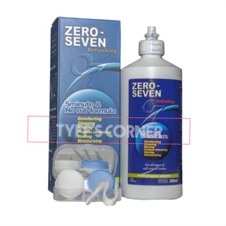 Nước ngâm lens Zero-Seven 360ml (tặng kèm khay đựng lens)