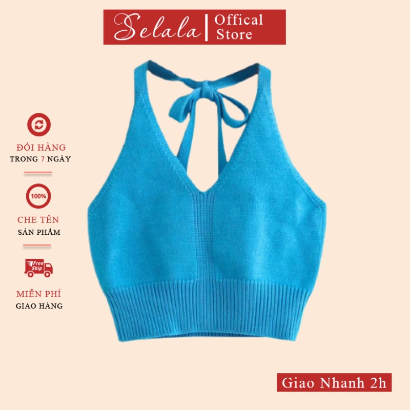 Áo Yếm Nữ Selala Croptop Co Giãn Thoáng Mát Cực Sành Điệu BS05