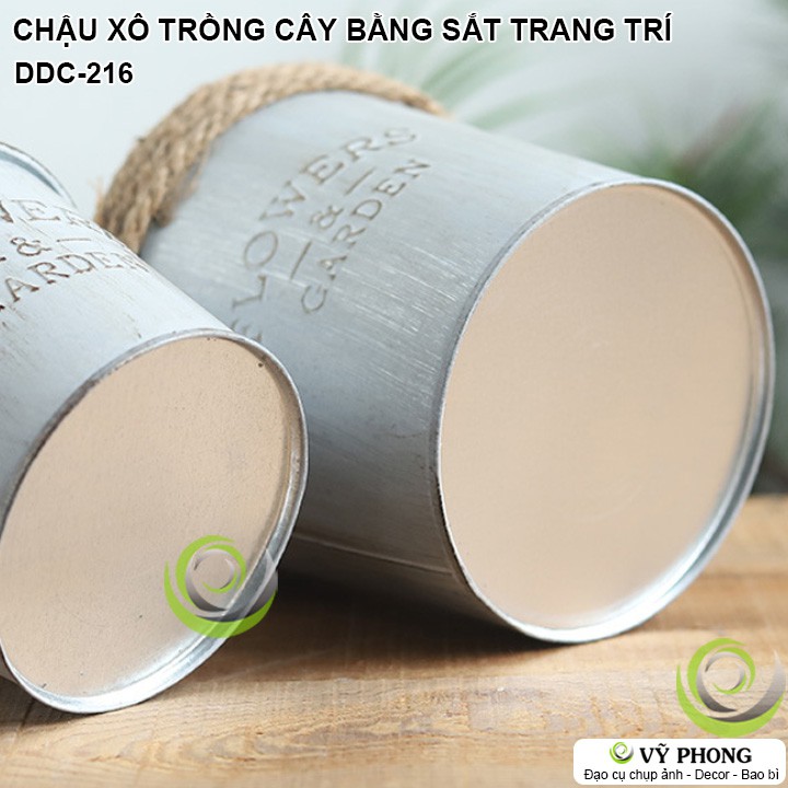 XÔ SẮT TRỒNG CÂY CHẬU HOA SẮT NGHỆ THUẬT VINTAGE DECOR TRANG TRÍ VƯỜN ĐẠO CỤ CHỤP ẢNH SẢN PHẨM INS DDC-216