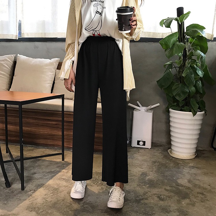 Quần cul vải dáng dài cạp khóa cúc