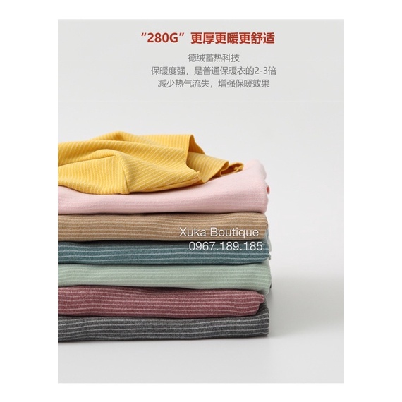 Bộ Mặc Nhà Giữ Nhiệt Cạp Cao Bé Trai Bé Gái - Xuka Boutique - Bộ Quần Áo Dài Tay Nỉ Nhung Thu Đông Cho Bé 9M đến 4Y