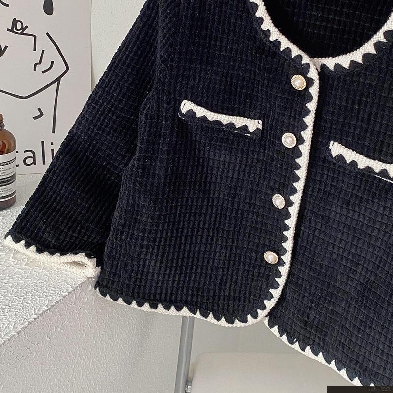 Áo khoác cardigan tay dài cổ chữ V cài nút phong cách Hàn Quốc thời trang thu đông cho bé gái