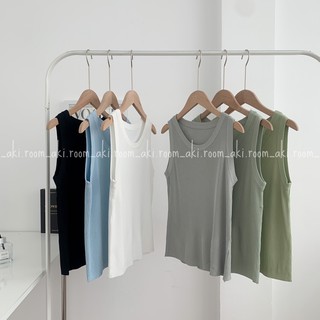 Áo tank top len gân mềm co giãn