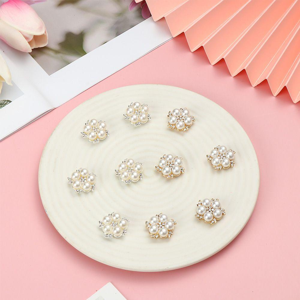 Set 5 Nút Họa Tiết Hoa Dùng Để Trang Trí Túi Xách / Kẹp Tóc DIY