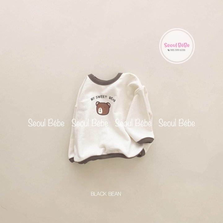 Áo nỉ gấu SWEET cho bé 13-19kg hãng Blackbean thu đông 2022
