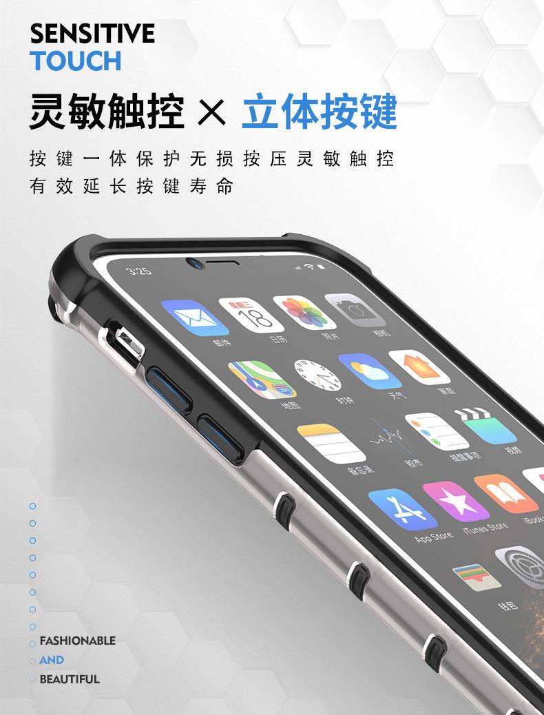 Ốp lưng mới cho iPhone 7Plus 8Plus 6 Plus Honeycomb Tujia Airbag đến trường hợp trong suốt uy tín