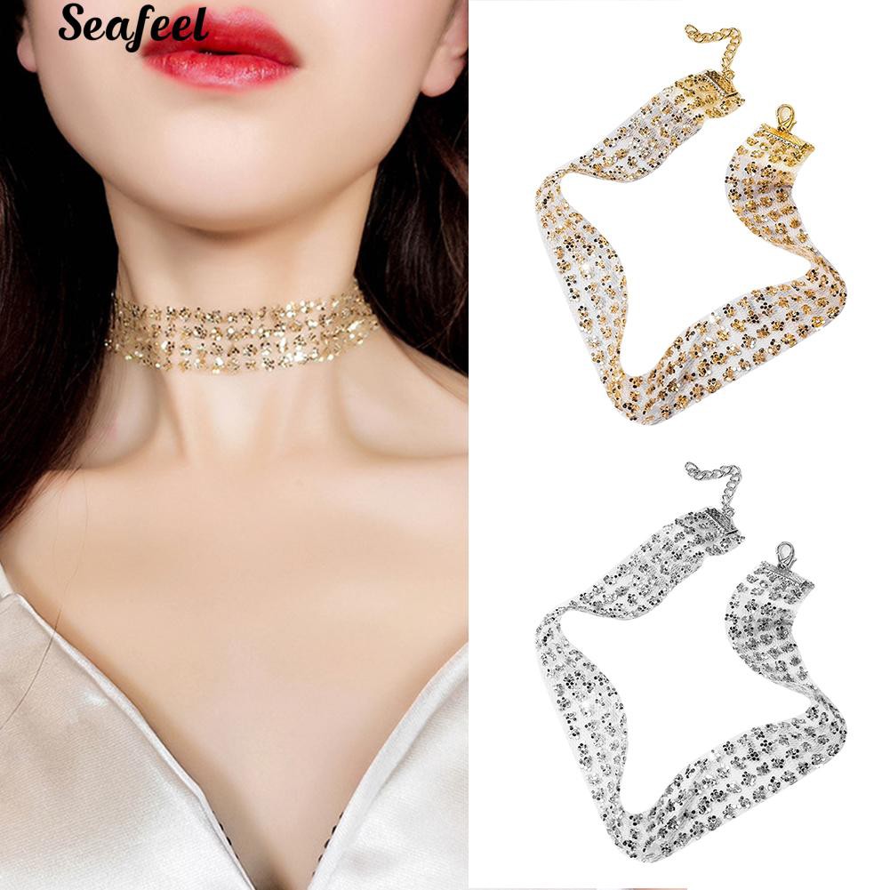 Vòng cổ vảy kim tuyến cho nữ