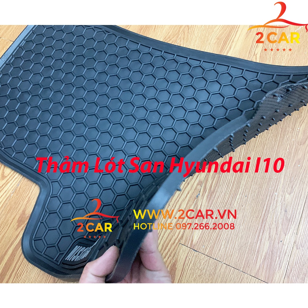 Thảm sàn, lót sàn xe Hyundai I10 2014 - 2020 chất liệu cao su đúc, không mùi, không thấm nước – Mẫu Nissin chữ trắng | BigBuy360 - bigbuy360.vn