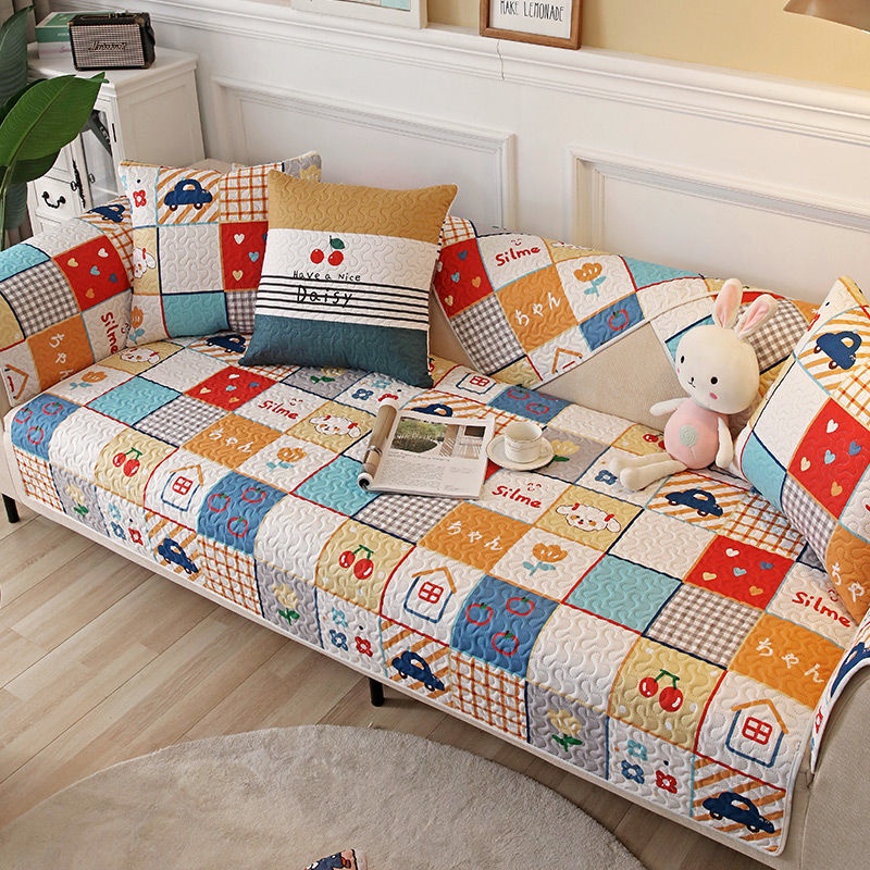 Đệm Sofa Họa Tiết Hoạt Hình Bốn Mùa Sofa Phổ Thông đệm Chống Trượt Ghế Sofa Phổ Thông Bọc Bảo Vệ Sofa đơn Giản đệm Lưng đệm