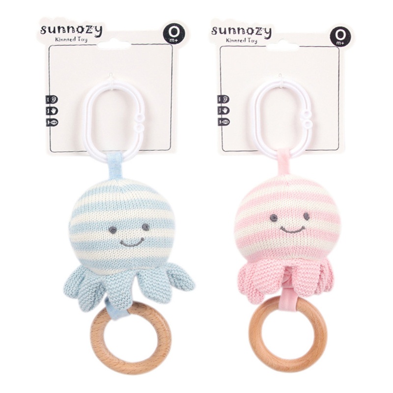 Đồ Chơi Ngậm Mọc Răng Hình Bạch Tuộc Đan Móc DIY Dành Cho Trẻ Em