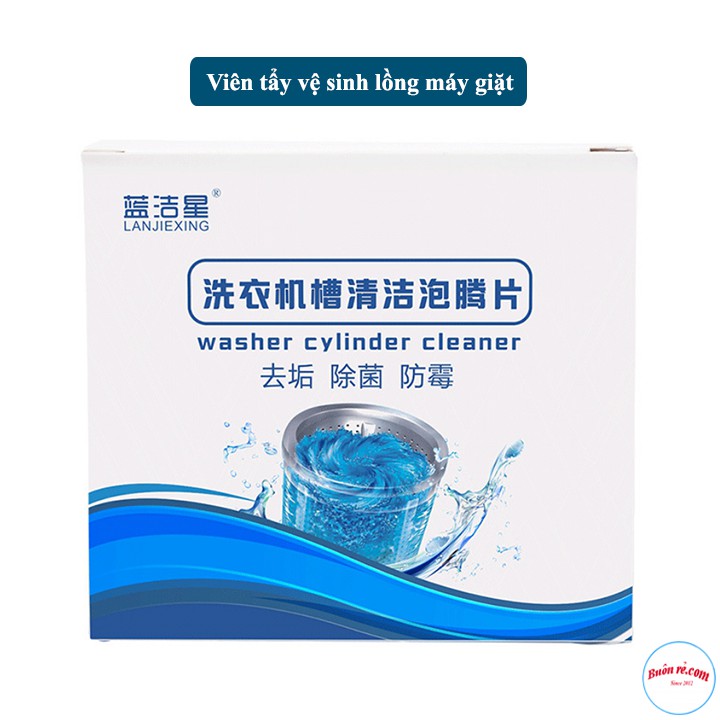 Combo 3 Viên Tẩy Vệ Sinh Lồng Máy Giặt Thế Hệ Mới Diệt Khuẩn, Khử Mùi Và Tẩy Chất Cặn Hiệu Quả- br00211