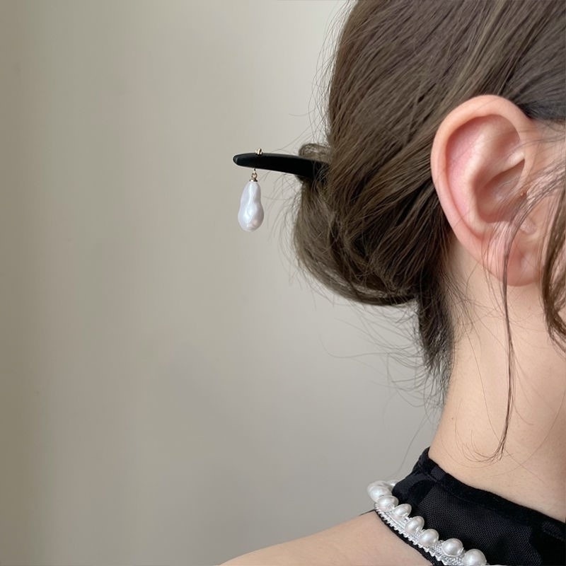 Trâm Cài Tóc Bằng Gỗ Mun Thiết Kế Giản Dị Hiện Đại Phong Cách Trung Hoa