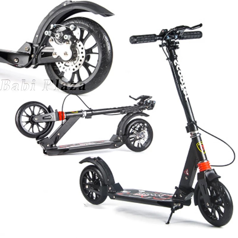 XE SCOOTER THỂ THAO - CỠ LỚN - 2 GIẢM XÓC TRƯỚC SAU - CÓ PHANH TAY VÀ CHÂN - TẢI TRỌNG 100KG