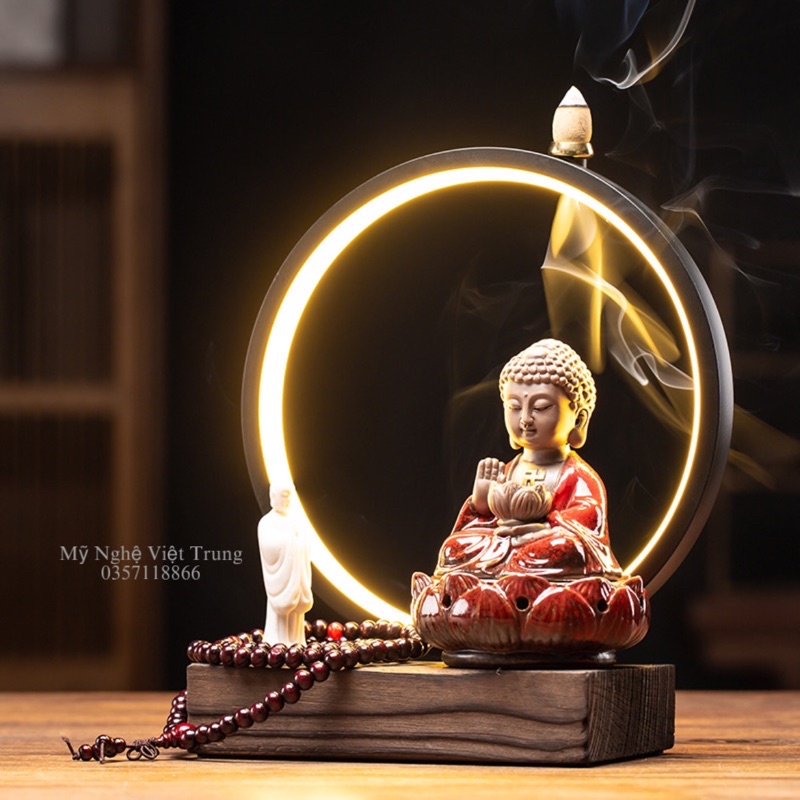 Tượng Phật Đèn Led Xông Trầm Hương