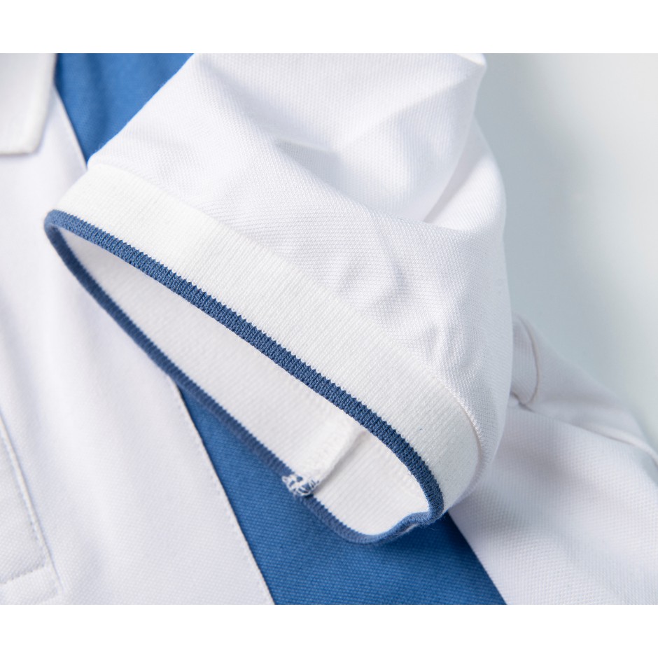 Áo thun nam cao cấp Rosi PL20 cổ polo tay bo ngắn,vải cotton  cá sấu phối màu xanh trắng kẻ sọc,dáng ôm (Slimfit) trẻ tr | BigBuy360 - bigbuy360.vn