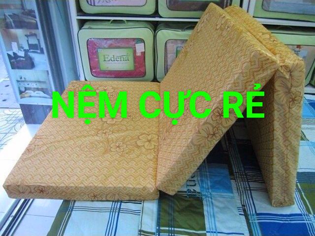 nệm pe korea gấp 3 hàn quốc mới 1m8x2mx10cm