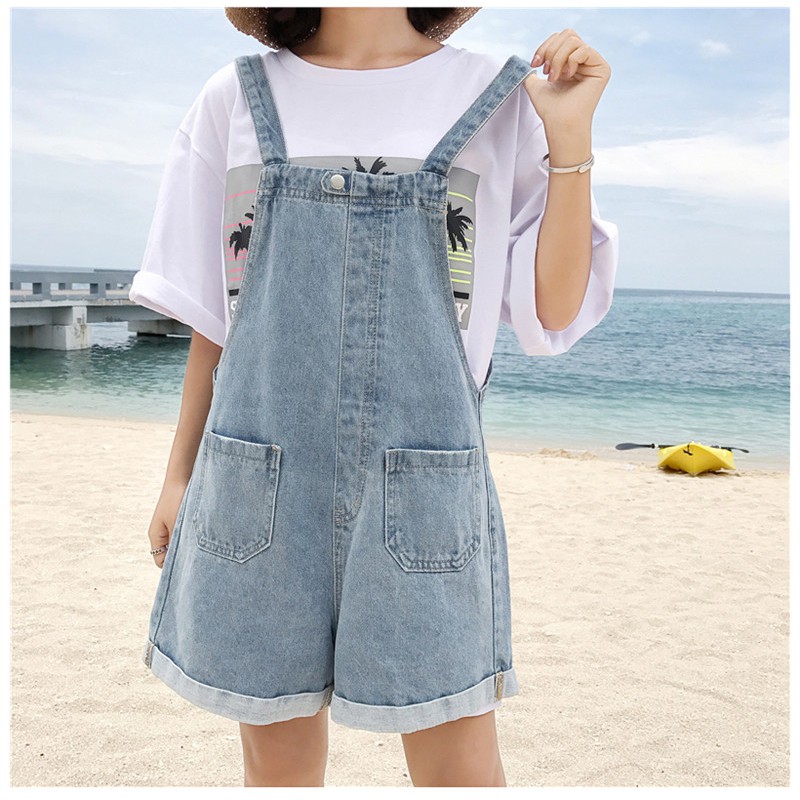 [ORDER] - Quần yếm short jean form rộng xắn lai 😍🤤