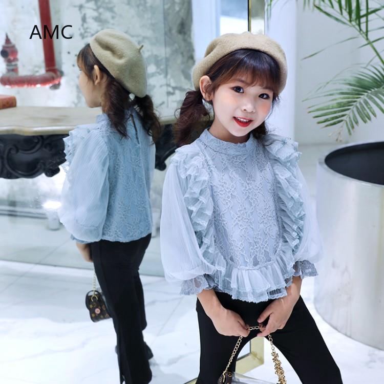 Áo sơ mi tay dài cho bé gái