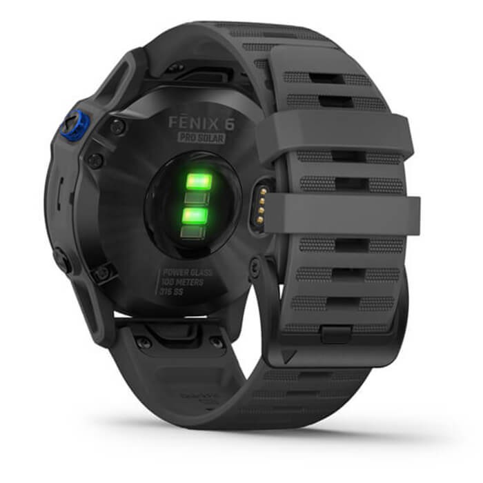 Đồng hồ Garmin Fenix 6 Pro Solar, Black w/Slate Gray Band, GPS, SEA - Chính Hãng