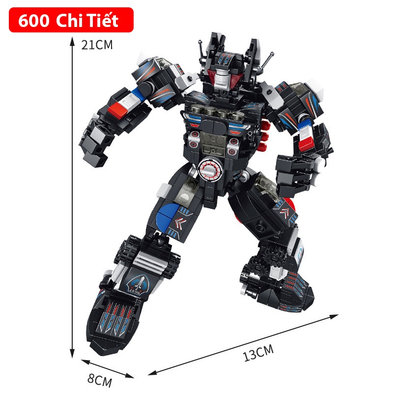Đồ chơi lắp ráp Ninjago 12 trong 1 Robot với 600 chi tiết nhựa ABS