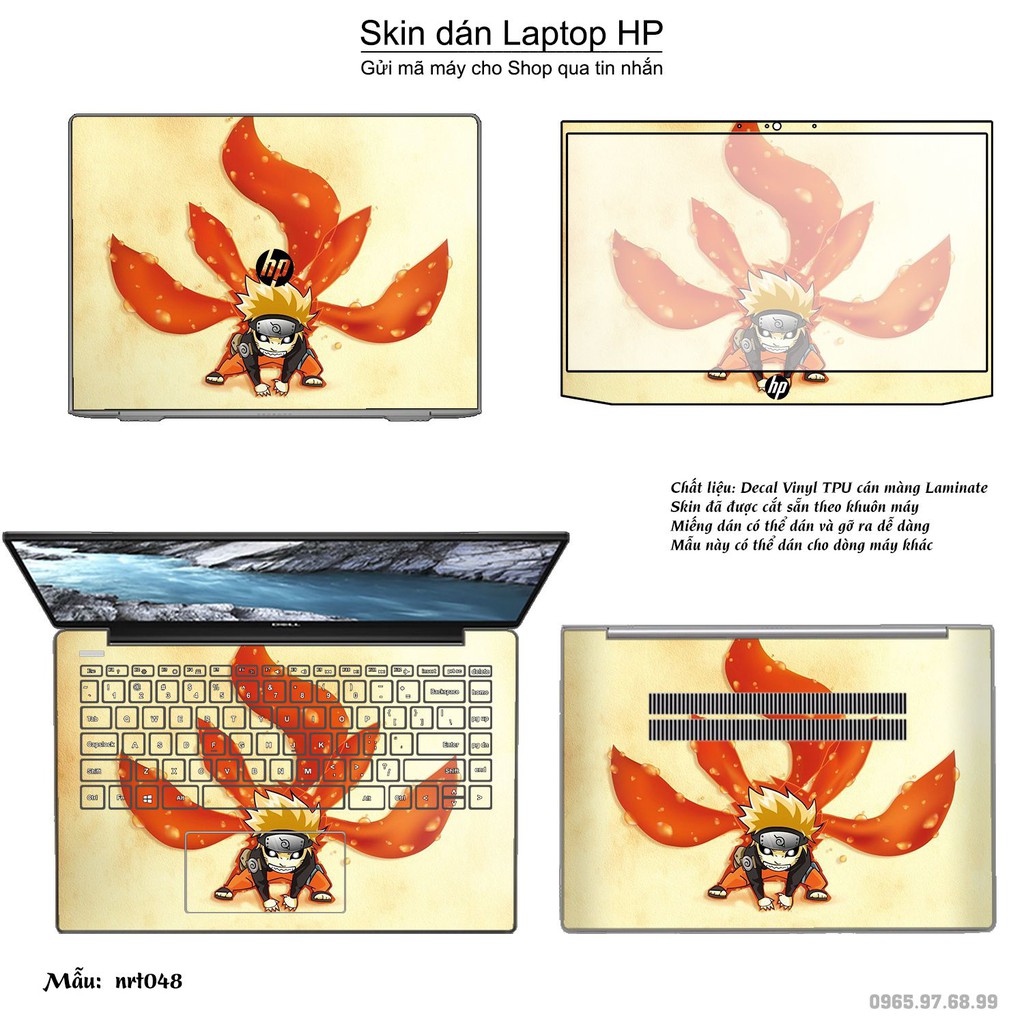 Skin dán Laptop HP in hình Naruto nhiều mẫu 2 (inbox mã máy cho Shop)