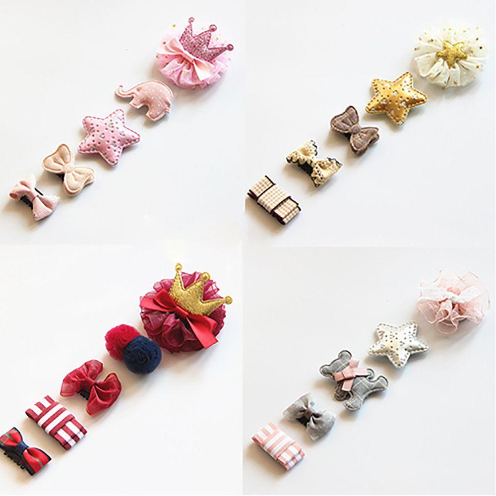 Bộ 5 Kẹp Tóc Mini Thời Trang Cho Bé Gái