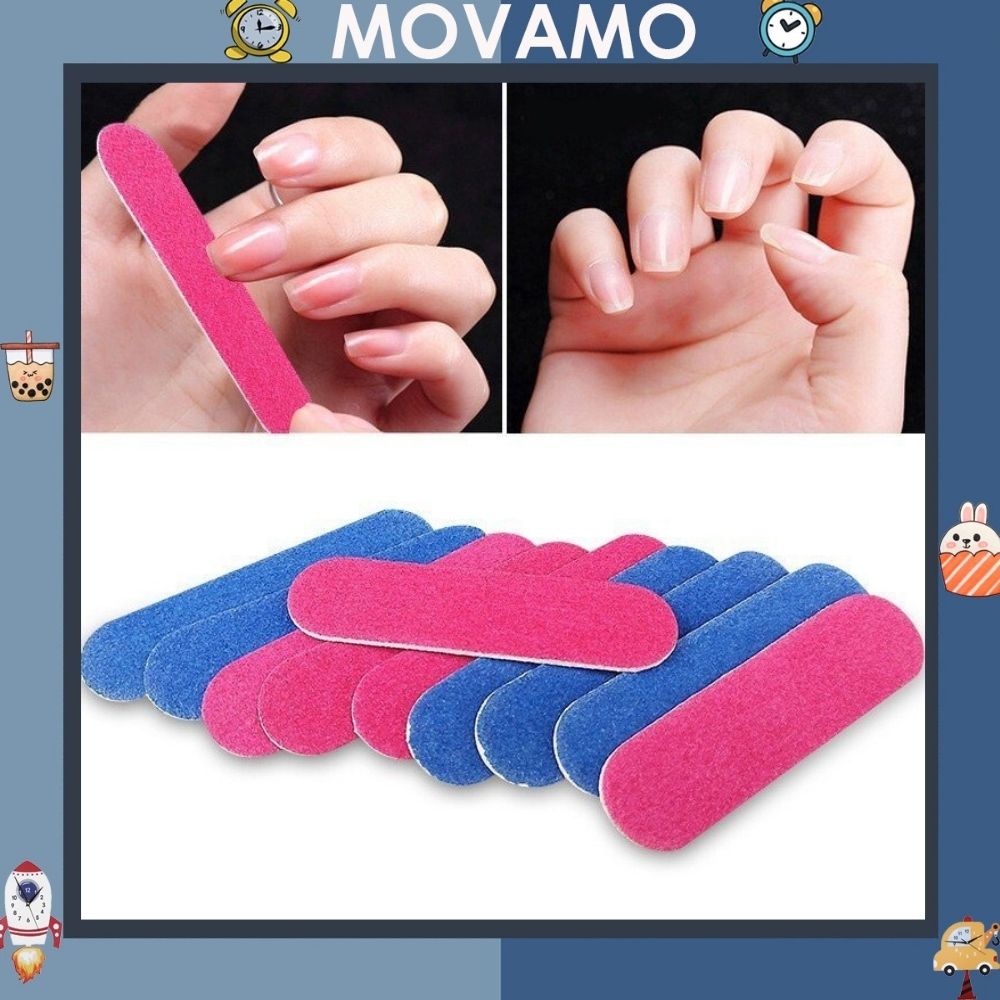 Dũa móng hai mặt Movamo dũa nail mini nhỏ gọn tiện lợi D11