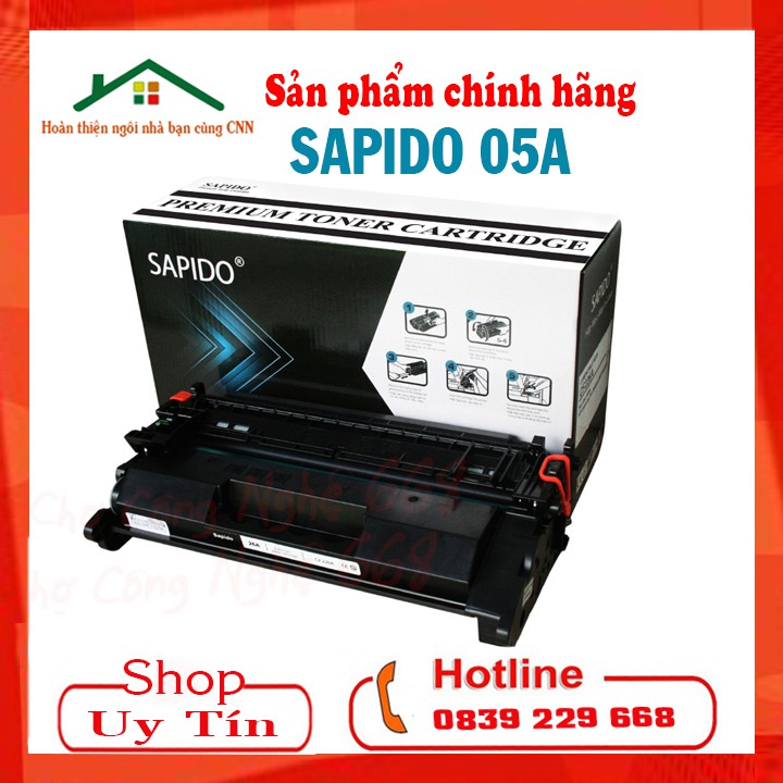 Hộp Mực In Cartridge Sapido 05A (CE505A) Cho Máy In HP P2005, HP P2030, HP P2035, HP P2035N, HP P2050, HP P2055,