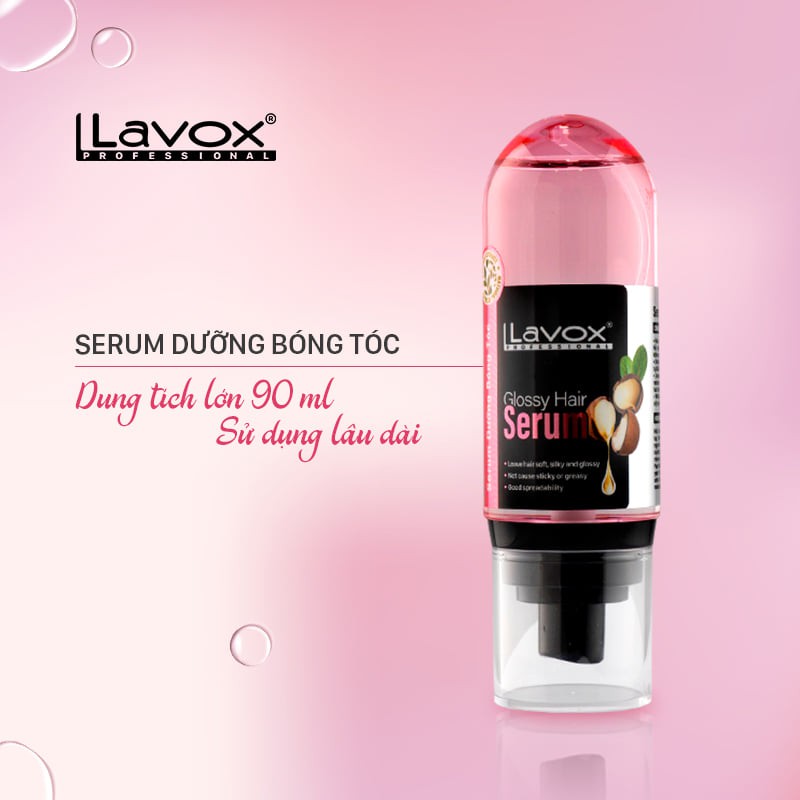 "LAVOX GLOSSY HAIR SERUM-  Phục hồi toàn diện độ bóng mượt cho  tóc hư tổn, khô xơ"