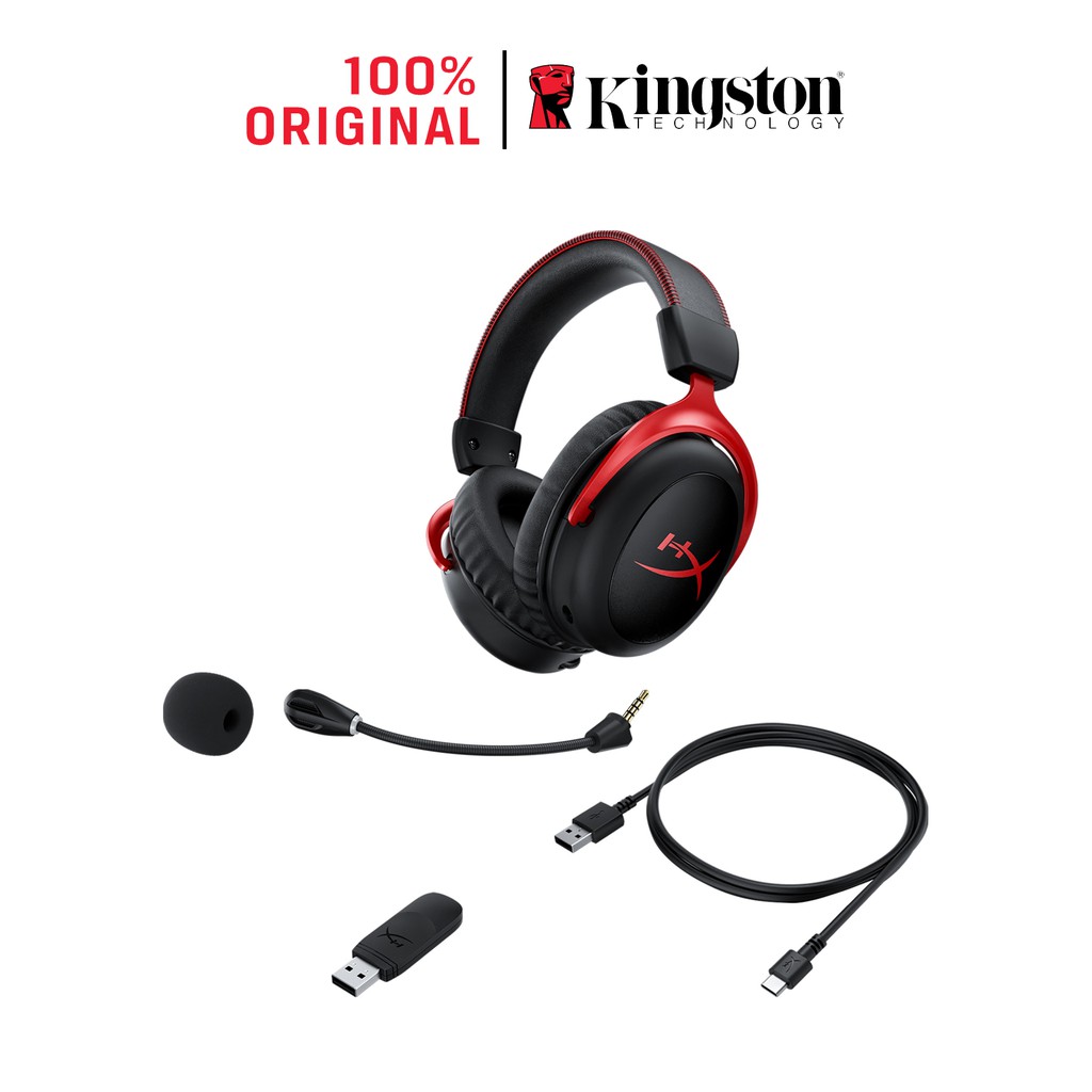 Tai nghe Kingston HyperX Cloud 2 Wireless 7.1 chuyên game Màng loa 53mm Mic khử ồn