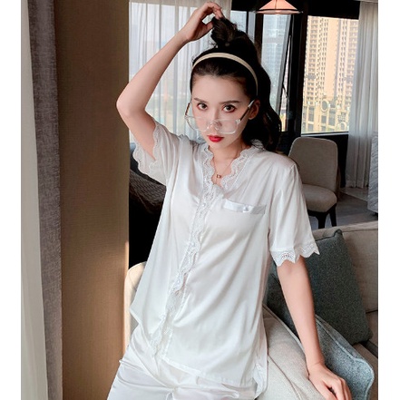Bộ ngủ, bộ pijama, Set pizama , ngủ lụa phối ren , bộ-ngủ tiểu thư sang chảnh, Hàng Quảng Châu, Mặc Siêu Mềm Mịn | BigBuy360 - bigbuy360.vn