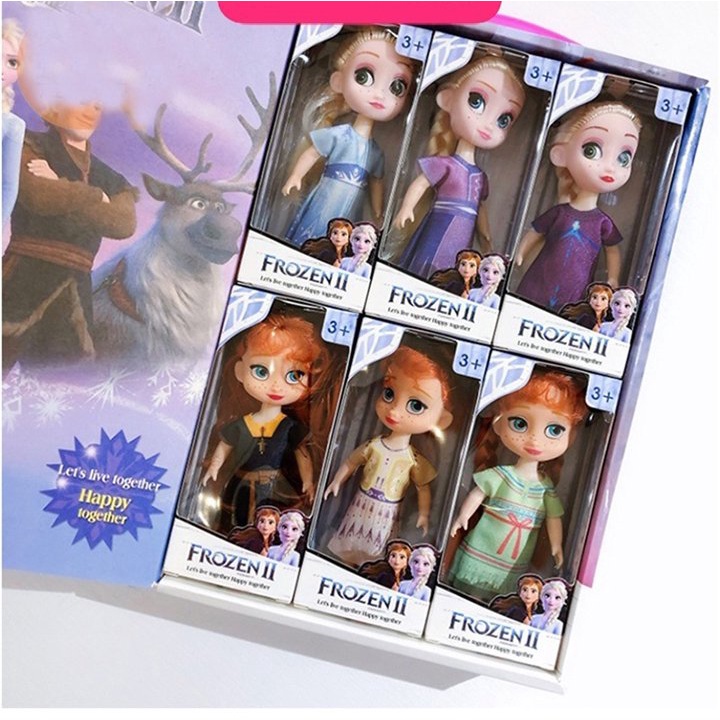 Bộ 6 búp bê Elsa Anna Frozen 2  Cho Bé HÀNG FULL BOX